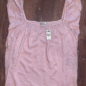 NWT-Express Pink Ruffle Sleeveless Top Size X-Large